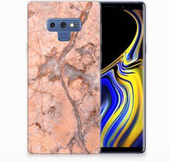 B2Ctelecom Samsung Galaxy Note 9 TPU Hoesje Design Marmer Oranje