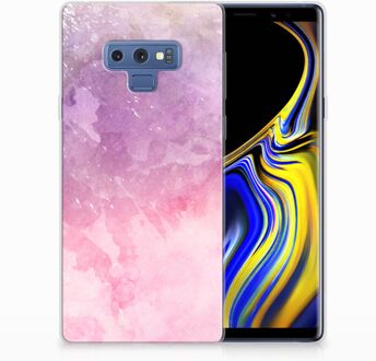 B2Ctelecom Samsung Galaxy Note 9 TPU Hoesje Design Pink Purple Paint