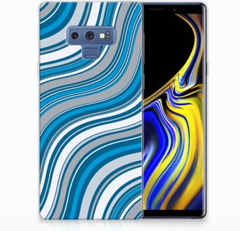 B2Ctelecom Samsung Galaxy Note 9 TPU Hoesje Design Waves Blue