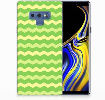 B2Ctelecom Samsung Galaxy Note 9 TPU Hoesje Design Waves Green