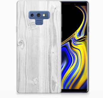 B2Ctelecom Samsung Galaxy Note 9 TPU Hoesje Design White Wood