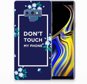 B2Ctelecom Samsung Galaxy Note 9 TPU Hoesje Flowers Blue DTMP