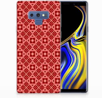 B2Ctelecom Samsung Galaxy Note 9 Uniek TPU Hoesje Batik Red