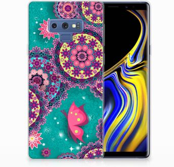 B2Ctelecom Samsung Galaxy Note 9 Uniek TPU Hoesje Cirkels en Vlinders