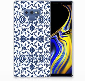 B2Ctelecom Samsung Galaxy Note 9 Uniek TPU Hoesje Flower Blue