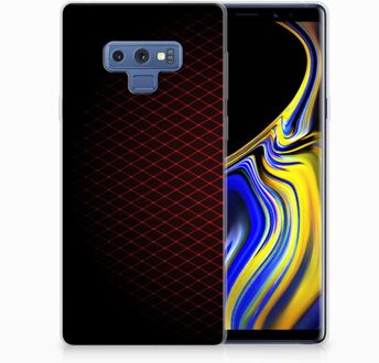 B2Ctelecom Samsung Galaxy Note 9 Uniek TPU Hoesje Geruit Rood