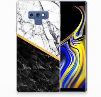 B2Ctelecom Samsung Galaxy Note 9 Uniek TPU Hoesje Marble White Black