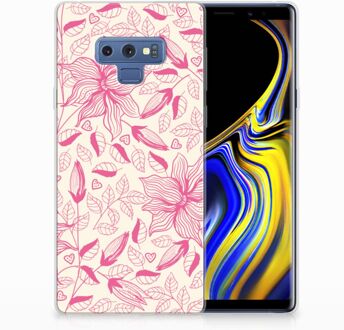 B2Ctelecom Samsung Galaxy Note 9 Uniek TPU Hoesje Pink Flowers