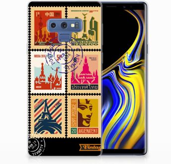 B2Ctelecom Samsung Galaxy Note 9 Uniek TPU Hoesje Postzegels