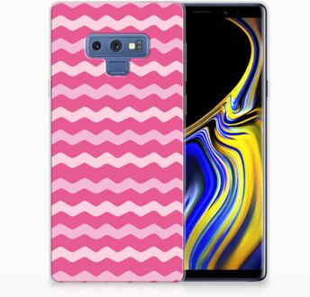 B2Ctelecom Samsung Galaxy Note 9 Uniek TPU Hoesje Waves Pink