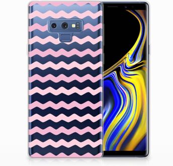 B2Ctelecom Samsung Galaxy Note 9 Uniek TPU Hoesje Waves Roze