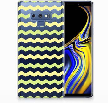 B2Ctelecom Samsung Galaxy Note 9 Uniek TPU Hoesje Waves Yellow