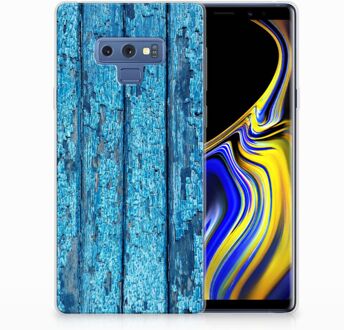 B2Ctelecom Samsung Galaxy Note 9 Uniek TPU Hoesje Wood Blue