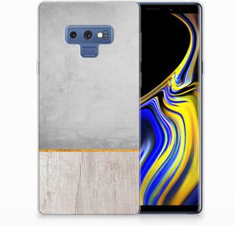 B2Ctelecom Samsung Galaxy Note 9 Uniek TPU Hoesje Wood Concrete