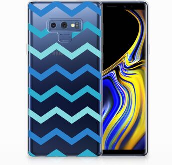 B2Ctelecom Samsung Galaxy Note 9 Uniek TPU Hoesje Zigzag Blauw