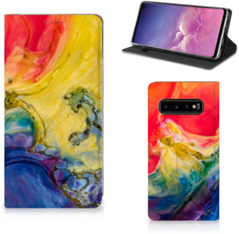 B2Ctelecom Samsung Galaxy S10 Beschermhoesje Watercolor Dark