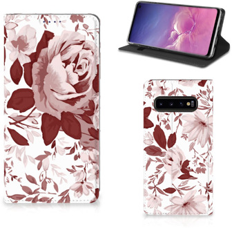 B2Ctelecom Samsung Galaxy S10 Beschermhoesje Watercolor Flowers