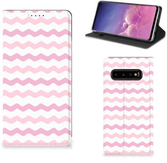 B2Ctelecom Samsung Galaxy S10 Beschermhoesje Waves Roze