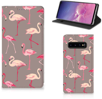 B2Ctelecom Samsung Galaxy S10 Bookcover  Flamingo