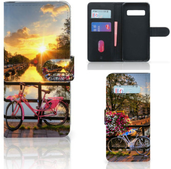 B2Ctelecom Samsung Galaxy S10  Hoesje Bookcase Amsterdamse Grachten