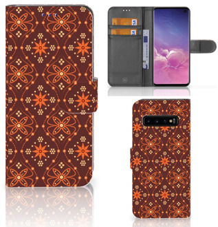 B2Ctelecom Samsung Galaxy S10  Hoesje Bookcase Batik Brown