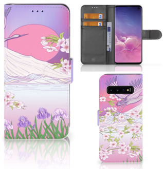 B2Ctelecom Samsung Galaxy S10  Hoesje Bookcase Bird Flying