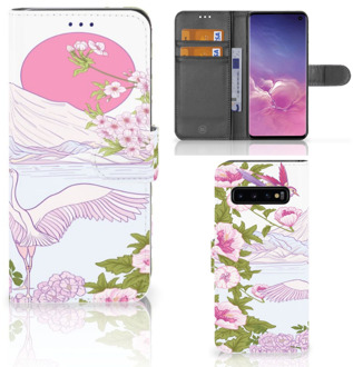 B2Ctelecom Samsung Galaxy S10 Hoesje Bookcase Bird Standing