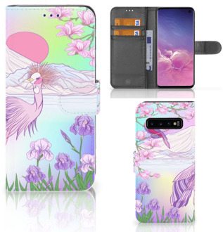 B2Ctelecom Samsung Galaxy S10  Hoesje Bookcase Bird