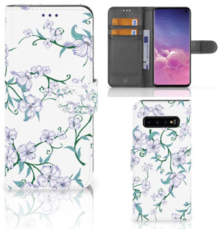 B2Ctelecom Samsung Galaxy S10  Hoesje Bookcase Blossom White