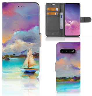 B2Ctelecom Samsung Galaxy S10  Hoesje Bookcase Boat