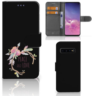 B2Ctelecom Samsung Galaxy S10  Hoesje Bookcase Boho Text