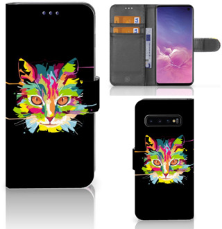 B2Ctelecom Samsung Galaxy S10  Hoesje Bookcase Cat Color