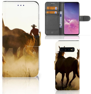 B2Ctelecom Samsung Galaxy S10 Hoesje Bookcase Cowboy