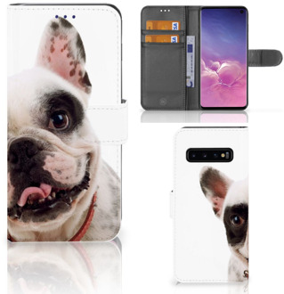 B2Ctelecom Samsung Galaxy S10  Hoesje Bookcase Franse Bulldog