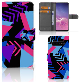 B2Ctelecom Samsung Galaxy S10 Hoesje Bookcase Funky Triangle