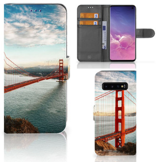 B2Ctelecom Samsung Galaxy S10 Hoesje Bookcase Golden Gate Bridge