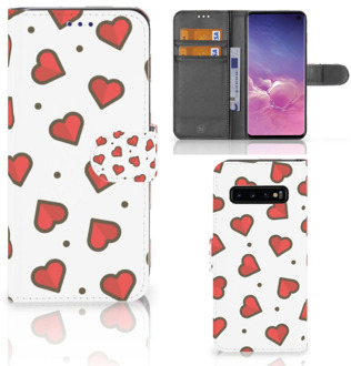 B2Ctelecom Samsung Galaxy S10 Hoesje Bookcase Hearts