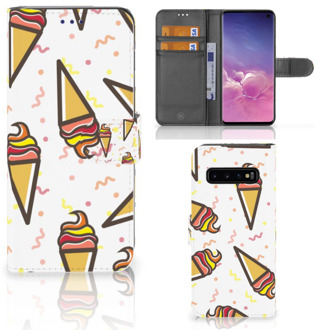 B2Ctelecom Samsung Galaxy S10 Hoesje Bookcase Icecream