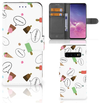 B2Ctelecom Samsung Galaxy S10 Hoesje Bookcase IJsjes