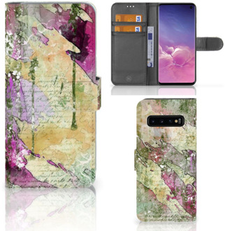 B2Ctelecom Samsung Galaxy S10  Hoesje Bookcase Letter Painting