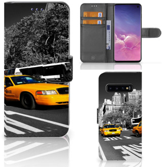 B2Ctelecom Samsung Galaxy S10 Hoesje Bookcase New York Taxi