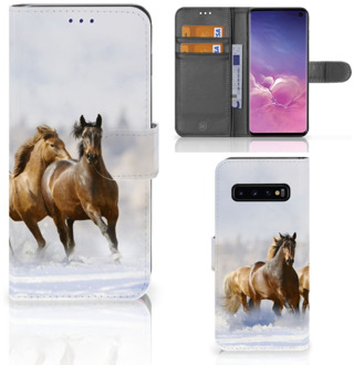 B2Ctelecom Samsung Galaxy S10  Hoesje Bookcase Paarden