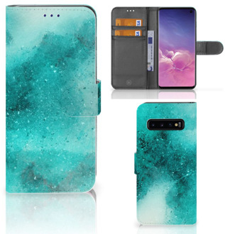 B2Ctelecom Samsung Galaxy S10  Hoesje Bookcase Painting Blue