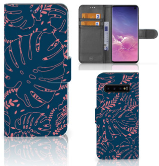 B2Ctelecom Samsung Galaxy S10 Hoesje Bookcase Palm Leaves