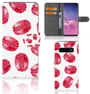 B2Ctelecom Samsung Galaxy S10 Hoesje Bookcase Pink Macarons