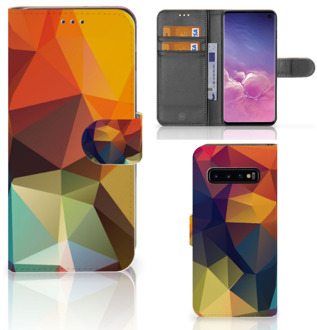 B2Ctelecom Samsung Galaxy S10 Hoesje Bookcase Polygon Color