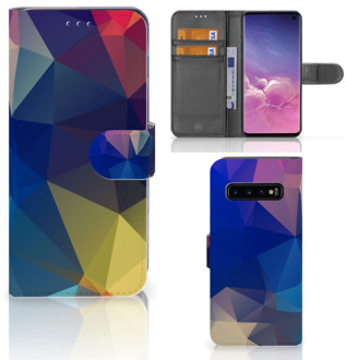 B2Ctelecom Samsung Galaxy S10  Hoesje Bookcase Polygon Dark