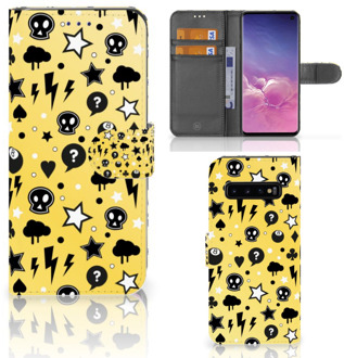 B2Ctelecom Samsung Galaxy S10  Hoesje Bookcase Punk Yellow