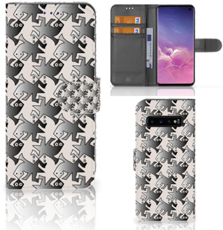 B2Ctelecom Samsung Galaxy S10  Hoesje Bookcase Salamander Grey