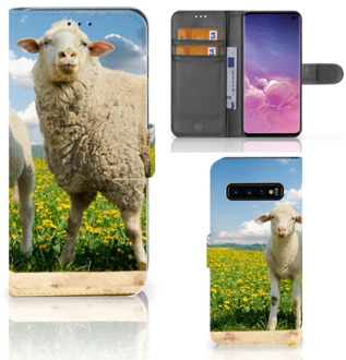 B2Ctelecom Samsung Galaxy S10  Hoesje Bookcase Schaap en Lammetje